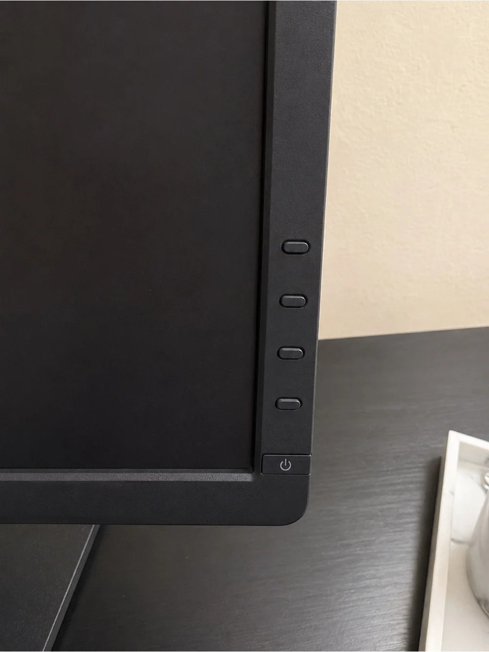 Dell Black Monitor with Silver Stand